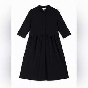 Tuckernuck Black Collared– XS – Luxury Hidden Placket – Classic Minimalist